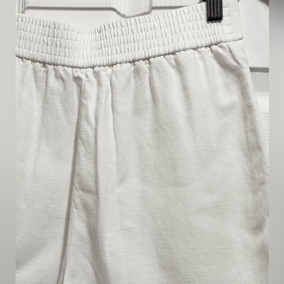 Aritzia Wilfred Alanya Linen Shorts High Rise White Linen Tencil Blend Size 4 - Picture 6 of 16
